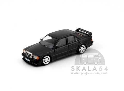 Model samochodu Mercedes-Benz 190 E 2.5-16 EVO 1 Blue-Black Metallic w skali 1:64 - przód