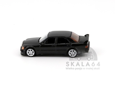 Model samochodu Mercedes-Benz 190 E 2.5-16 EVO 1 Blue-Black Metallic w skali 1:64 - bok