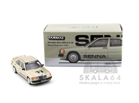 TARMAC WORKS Mercedes-Benz 190 E 2.5-16 EVO Race of Champion 1984 Ayrton Senna #11 1:64