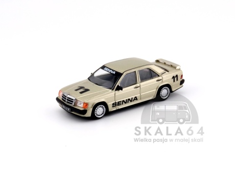 TARMAC WORKS Mercedes-Benz 190 E 2.5-16 EVO Race of Champion 1984 Ayrton Senna #11 1:64