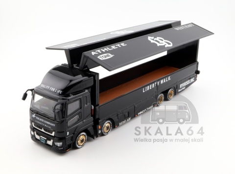 Model samochodu Mitsubishi Fuso Super Great LB-Trucks ATHLETE Liberty Walk w skali 1:64 - skrzydła