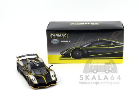 TARMAC WORKS Pagani Huayra R Matt Black / Silver 1:64