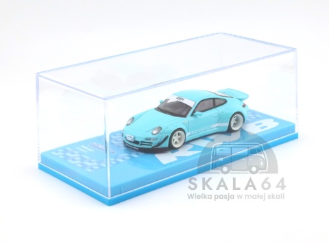 Model samochodu Porsche 911 RWB 997 Łomianki Lomianki RAUH-Welt Begriff w skali 1:64 - gablotka