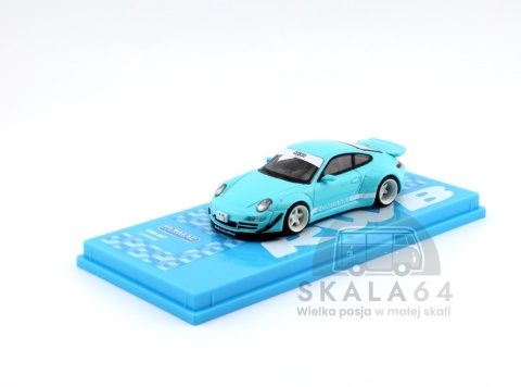 Model samochodu Porsche 911 RWB 997 Łomianki Lomianki RAUH-Welt Begriff w skali 1:64 - przód