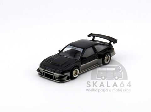 Model samochodu Toyota Sprinter Trueno AE86 Widebody Black / Grey JONSIBAL Designworks w skali 1:64 - przód