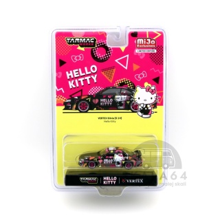 TARMAC WORKS Vertex Nissan Silvia S14 Hello Kitty Black Chrome MiJo Exclusives Limited Edition 1:64