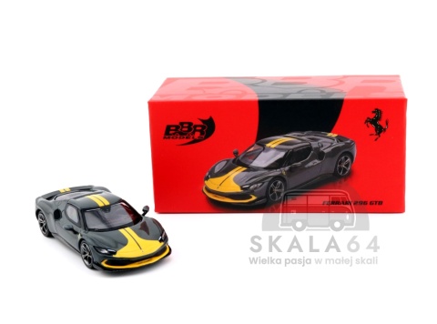 BBR MODELS Ferrari 296 GTB Assetto Fiorano Grigio Scuro 1:64 BBRFER64007