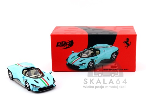 BBR MODELS Ferrari Daytona SP3 Light Blue 1:64 BBRFER64020