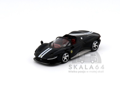 Model samochodu Ferrari Daytona SP3 Matt Black w skali 1:64 - przód