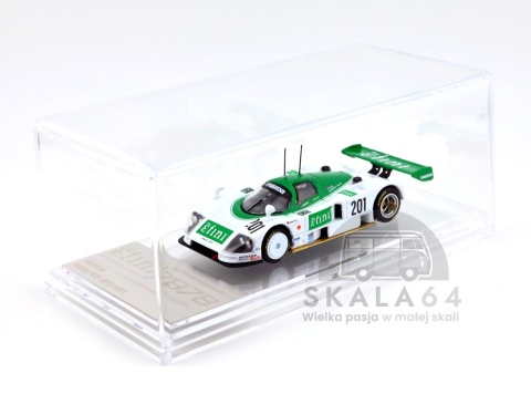Model samochodu Mazda 787B Efini JSPC 1991 #201 White / Green w skali 1:64 - gablotka