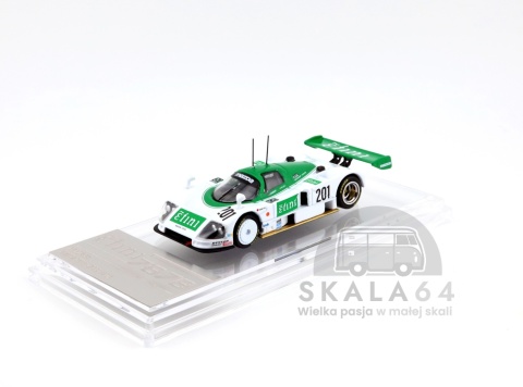Model samochodu Mazda 787B Efini JSPC 1991 #201 White / Green w skali 1:64 - przód