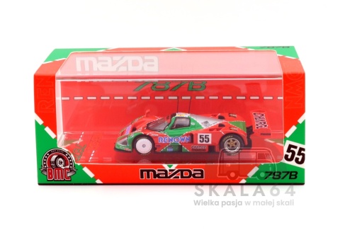Model samochodu Mazda 787B Winner of the 1991 24h of Le Mans #55 w skali 1:64 - pudełko