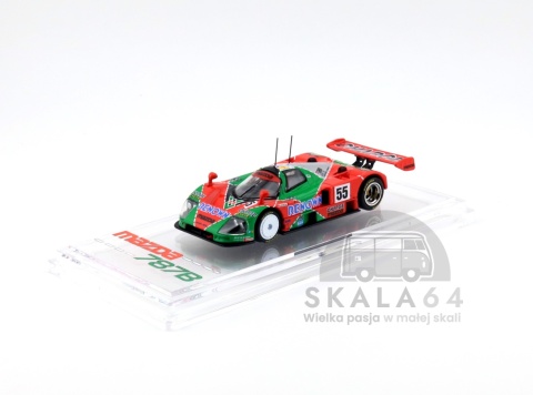 Model samochodu Mazda 787B Winner of the 1991 24h of Le Mans #55 w skali 1:64 - przód