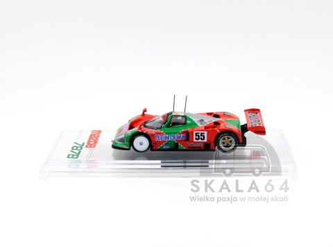 Model samochodu Mazda 787B Winner of the 1991 24h of Le Mans #55 w skali 1:64 - bok