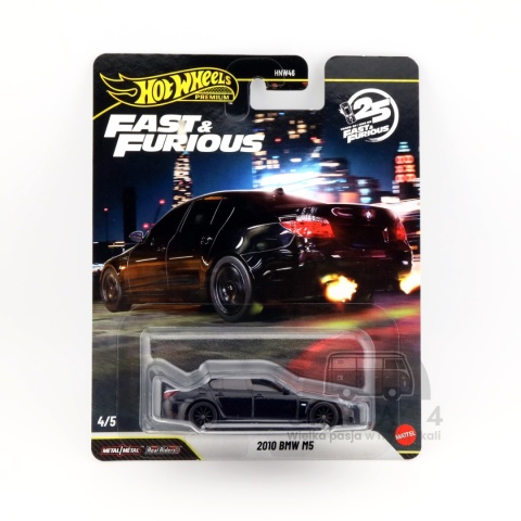 HOT WHEELS Premium Fast & Furious 25th Anniversary 2010 BMW M5 Black JHW62 1:64