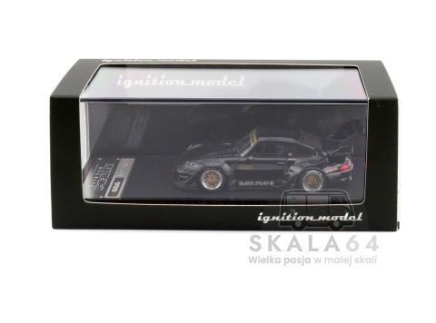 Model samochodu Porsche 911 RWB 993 Black RAUH-Welt Begriff w skali 1:64 - pudełko