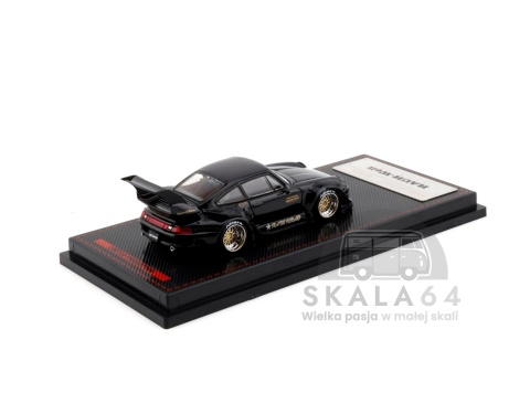 Model samochodu Porsche 911 RWB 993 Black RAUH-Welt Begriff w skali 1:64 - tył