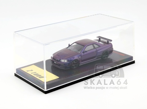 Model samochodu Nissan Skyline R34 GT-R Nismo Midnight Purple III 1:64 w skali 1:64 - gablotka