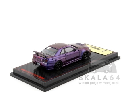 Model samochodu Nissan Skyline R34 GT-R Nismo Midnight Purple III 1:64 w skali 1:64 - tył
