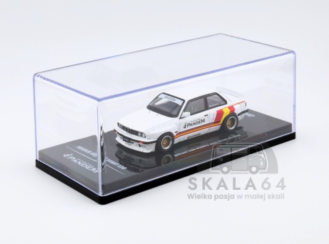 Model samochodu BMW E30 Pandem Rocket Bunny Matt White Diecast Con Madrid 2026 Event Edition 2026 w skali 1:64 - gablotka