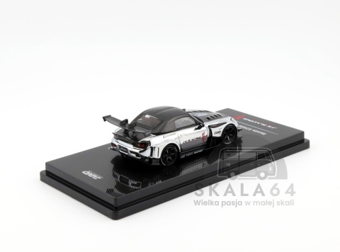 Model samochodu Honda S2000 J'S Racing Chrome Silver Tokyo Auto Salon Hong Kong 2025 w skali 1:64 - tył