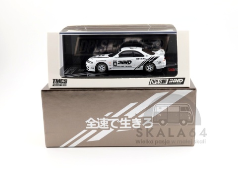 Model samochodu Nissan Skyline GT-R R33 White / Black DPLS x INNO64 TMCS25 w skali 1:64