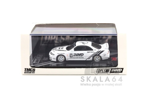 Model samochodu Nissan Skyline GT-R R33 White / Black DPLS x INNO64 TMCS25 w skali 1:64 - pudełko