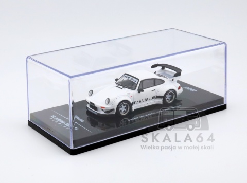 Model samochodu Porsche 911 RWB 930 Matt White Diecast Con Madrid 2026 Event Edition 2026 w skali 1:64 - gablotka