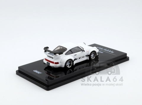 Model samochodu Porsche 911 RWB 930 Matt White Diecast Con Madrid 2026 Event Edition 2026 w skali 1:64 - tył