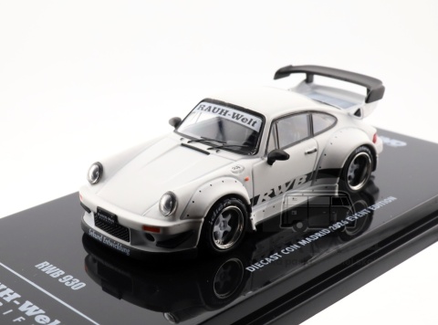 Model samochodu Porsche 911 RWB 930 Matt White Diecast Con Madrid 2026 Event Edition 2026 w skali 1:64 - zoom