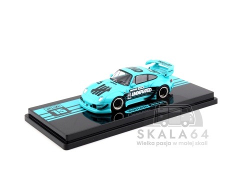 Model samochodu Porsche 911 RWB 993 Blue INNO64 x DPLS Tokyo Auto Salon 2026 w skali 1:64 - przód