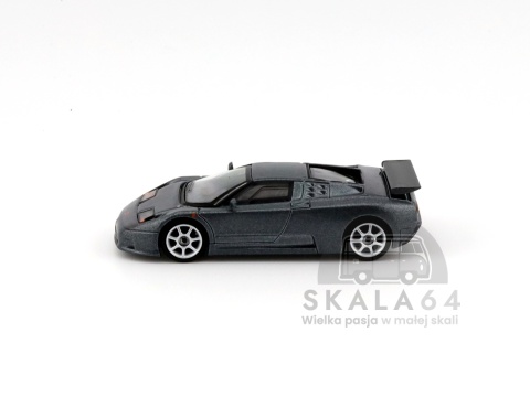 Model Bugatti EB110 Super Sport Grigio Scuro w skali 1:64 - bok