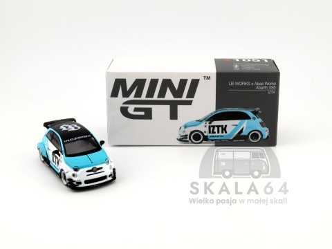MINI GT Fiat Abarth 595 LB-Works x Abas Works IZTK LHD MGT01051-BL MiniGT