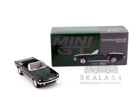 Model samochodu Ford Mustang Convertible 1964 Highland Green w skali 1:64 - pudełko