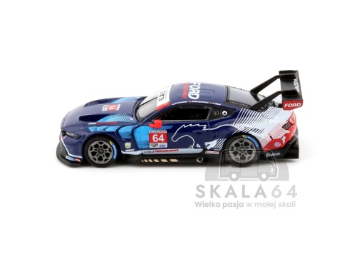 Model samochodu Ford Mustang GT3 #64 2024 IMSA Daytona 24 Hrs Ford Multimatic Motorsports  w skali 1:64 - bok
