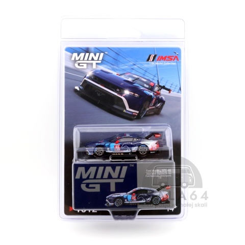 Model samochodu Ford Mustang GT3 #65 2024 IMSA Daytona 24 Hrs Ford Multimatic Motorsports w skali 1:64 - blister