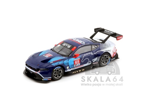 Model samochodu Ford Mustang GT3 #65 2024 IMSA Daytona 24 Hrs Ford Multimatic Motorsports w skali 1:64 - przód