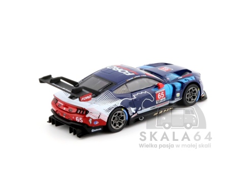 Model samochodu Ford Mustang GT3 #65 2024 IMSA Daytona 24 Hrs Ford Multimatic Motorsports w skali 1:64 - tył