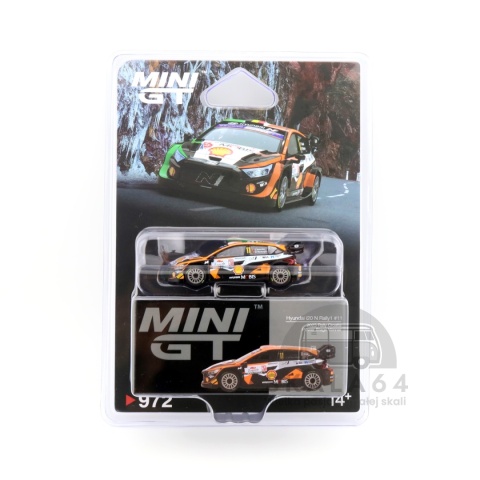 Model samochodu Hyundai i20 N Rally1 #11 2023 Rally Croatia Power Stage Winner w skali 1:64 - blister