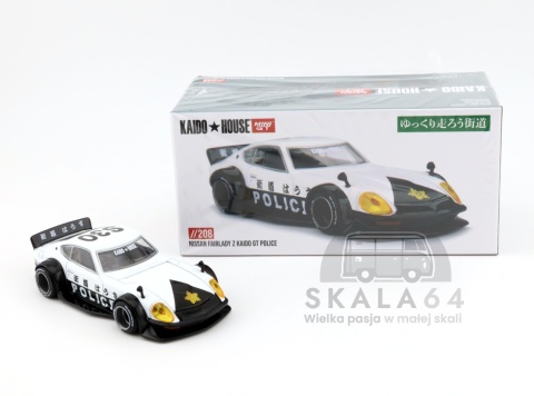 Model samochodu Nissan Fairlady Z Kaido GT Police w skali 1:64 - pudełko