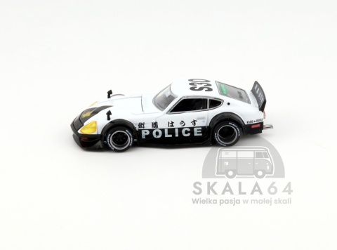 Model samochodu Nissan Fairlady Z Kaido GT Police w skali 1:64 - bok