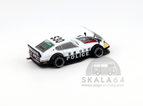 Model samochodu Nissan Fairlady Z Kaido GT Police w skali 1:64 - maska
