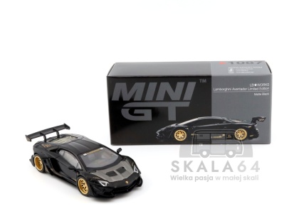MINI GT LB WORKS Lamborghini Aventador Limited Edition Matte Black LHD MGT01087-L MiniGT