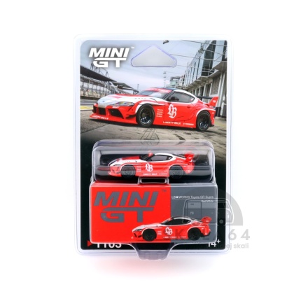 MINI GT LB Works Toyota GR Supra Red / White LHD MGT01103-BL MiniGT
