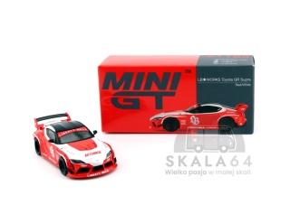 MINI GT LB Works Toyota GR Supra Red / White LHD MGT01103-BL MiniGT