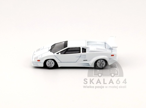 Model samochodu Lamborghini Countach 25th Anniversary White w skali 1:64 - bok