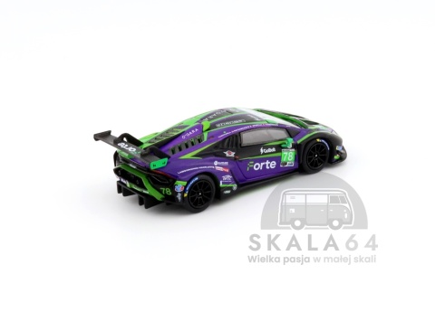Model samochodu Lamborghini Huracan GT3 EVO2 #78 2024 IMSA Daytona 24 Hrs Forte Racing w skali 1:64 - tył