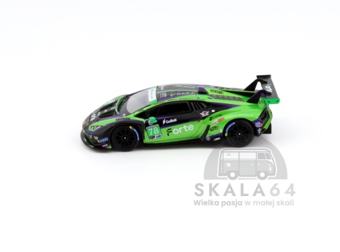 Model samochodu Lamborghini Huracan GT3 EVO2 #78 2024 IMSA Daytona 24 Hrs Forte Racing w skali 1:64 - bok