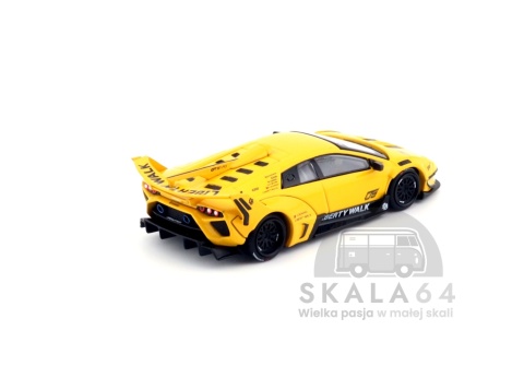 Model samochodu Lamborghini Murcielago GT EVO LB-Silhouette Works Yellow w skali 1:64 - tył