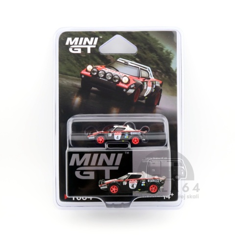 MINI GT Lancia Stratos HF #4 1978 Rally Sanremo Winner LHD MGT01084-BL MiniGT